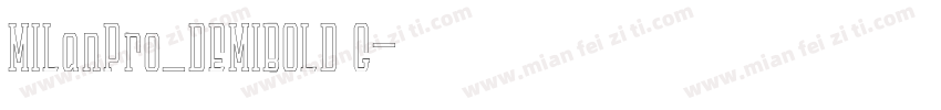MILanPro_DEMIBOLD G字体转换